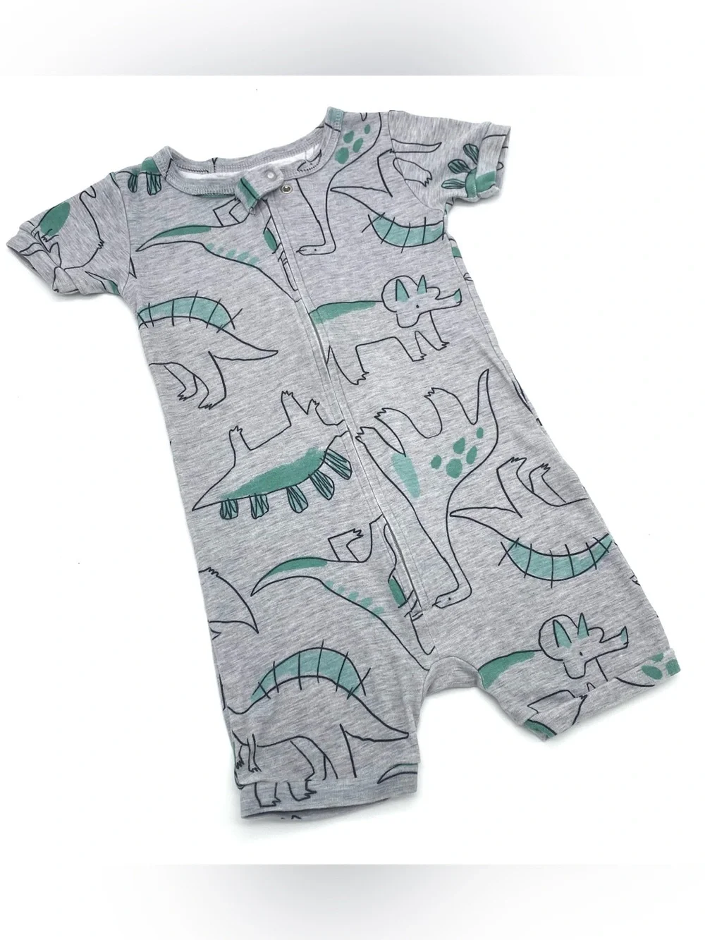 Carter’s Toddler Boy Pajamas Dinosaur Print Snug Fit 100% Cotton Heather Size 4T